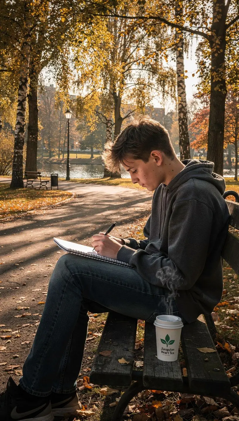 Žolelių ingredientai širdies arbatai, išdėstyti ant medinio stalo.