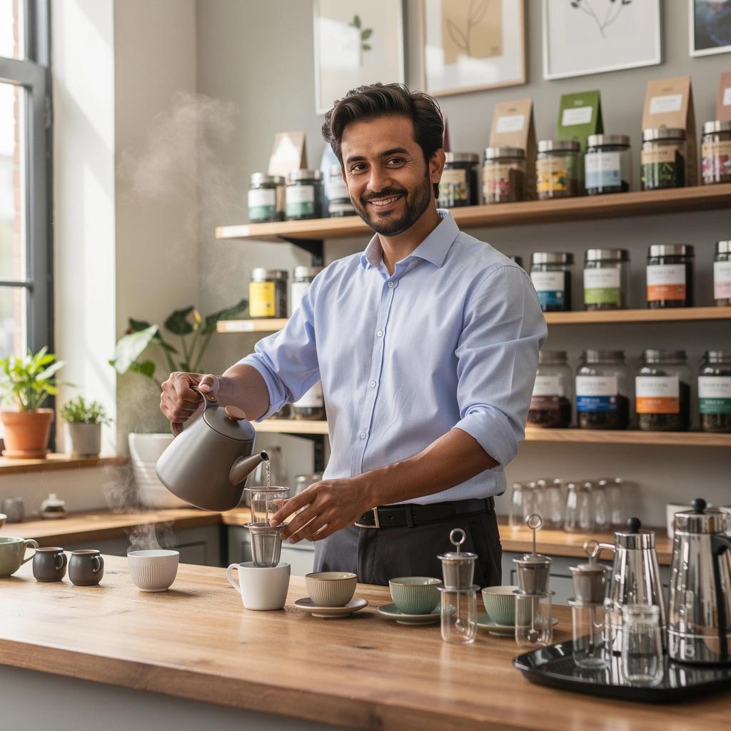 Natūralių ingredientų asortimentas, skirtas adaptogeninei arbatai.